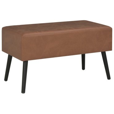 vidaXL Τραπεζάκι Σαλονιού Σκούρο Καφέ 80x40x46cm Συνθετικό Δέρμα 1 τεμ.