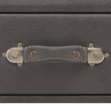 vidaXL Τραπεζάκι Σαλονιού Γκρι 80x40x46cm από Συνθετικό Δέρμα 1 τεμ.