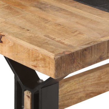 vidaXL Τραπεζαρία 180x90x76cm από Ακατέργαστο Ξύλο Μάνγκο 1 τεμ.