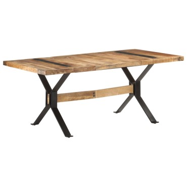 vidaXL Τραπεζαρία 180x90x76cm από Ακατέργαστο Ξύλο Μάνγκο 1 τεμ.