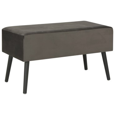vidaXL Τραπεζάκι Σαλονιού Γκρι 80x40x46cm Βελούδινο 1 τεμ.