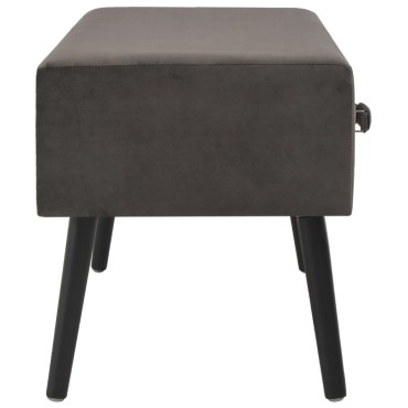 vidaXL Τραπεζάκι Σαλονιού Γκρι 80x40x46cm Βελούδινο 1 τεμ.