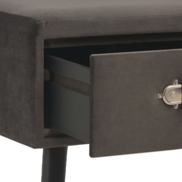 vidaXL Τραπεζάκι Σαλονιού Γκρι 80x40x46cm Βελούδινο 1 τεμ.