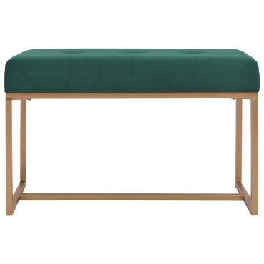 vidaXL Πάγκος Πράσινος από Βελούδο 80x36x45cm 1 τεμ.