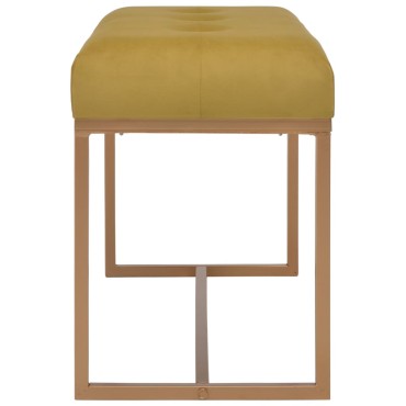 vidaXL Πάγκος Μουσταρδί από Βελούδο 80x36x45cm 1 τεμ.