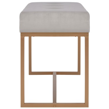 vidaXL Πάγκος Γκρι από Βελούδο 80x36x45cm 1 τεμ.