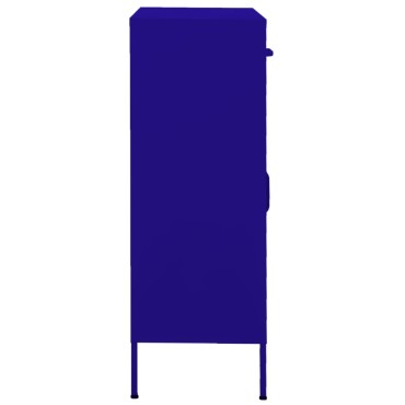vidaXL Ντουλάπι Αποθήκευσης Ναυτικό Μπλε 80x35x101,5cm Ατσάλινο 1 τεμ.