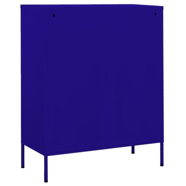 vidaXL Ντουλάπι Αποθήκευσης Ναυτικό Μπλε 80x35x101,5cm Ατσάλινο 1 τεμ.