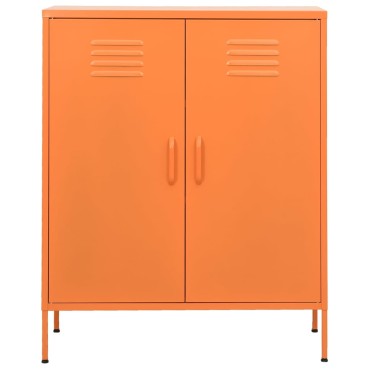 vidaXL Ντουλάπι Αποθήκευσης Πορτοκαλί 80x35x101,5cm Ατσάλινο 1 τεμ.
