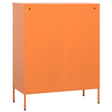 vidaXL Ντουλάπι Αποθήκευσης Πορτοκαλί 80x35x101,5cm Ατσάλινο 1 τεμ.