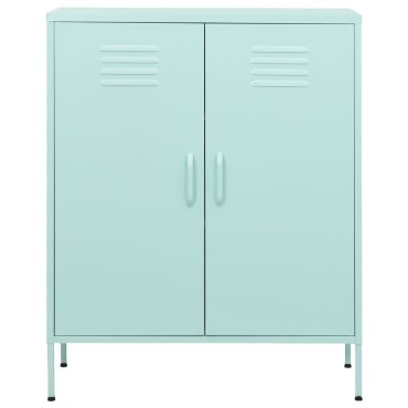 vidaXL Ντουλάπι Αποθήκευσης Χρώμα Μέντα 80x35x101,5cm Ατσάλινο 1 τεμ.