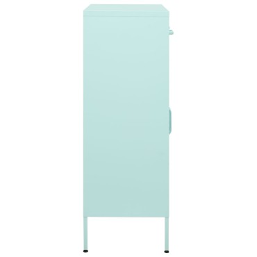 vidaXL Ντουλάπι Αποθήκευσης Χρώμα Μέντα 80x35x101,5cm Ατσάλινο 1 τεμ.