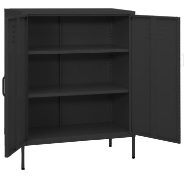 vidaXL Ντουλάπι Αποθήκευσης Ανθρακί 80x35x101,5cm Ατσάλινο 1 τεμ.