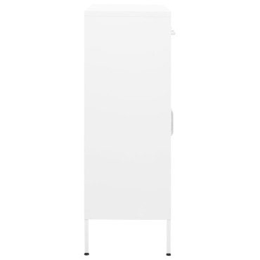 vidaXL Ντουλάπι Αποθήκευσης Λευκό 80x35x101,5cm Ατσάλινο 1 τεμ.