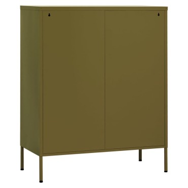 vidaXL Ντουλάπι Αποθήκευσης Πράσινο Λαδί 80x35x101,5cm Ατσάλινο 1 τεμ.