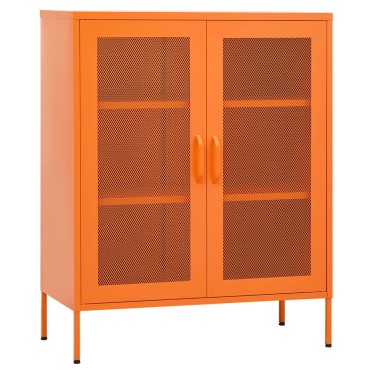 vidaXL Ντουλάπι Αποθήκευσης Πορτοκαλί 80x35x101,5cm Ατσάλινο 1 τεμ.