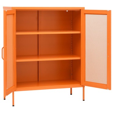 vidaXL Ντουλάπι Αποθήκευσης Πορτοκαλί 80x35x101,5cm Ατσάλινο 1 τεμ.