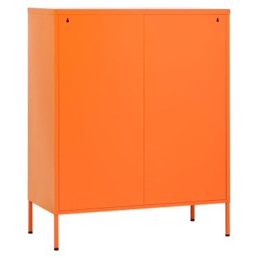vidaXL Ντουλάπι Αποθήκευσης Πορτοκαλί 80x35x101,5cm Ατσάλινο 1 τεμ.