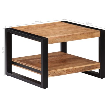 vidaXL Τραπεζάκι Σαλονιού 60x60x40cm Μασίφ Ξύλο Ακακίας 1 τεμ.