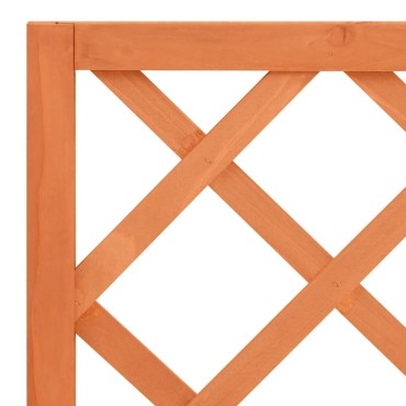 vidaXL Γλάστρα Κήπου με Καφασωτό Καφέ 70x30x135 εκ. Μασίφ Ξύλο Ελάτης