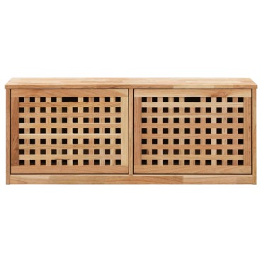 vidaXL Παπουτσοθήκη / Πάγκος 94x20x38cm από Μασίφ Ξύλο Καρυδιάς