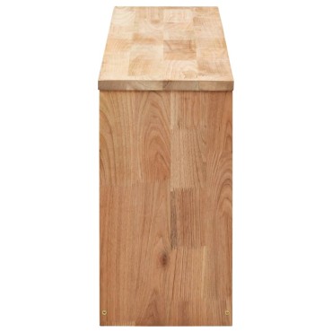 vidaXL Παπουτσοθήκη / Πάγκος 94x20x38cm από Μασίφ Ξύλο Καρυδιάς