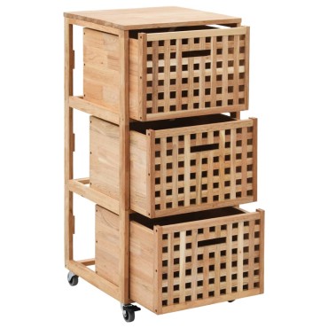 vidaXL Ντουλάπι Μπάνιου 41x41x91cm από Μασίφ Ξύλο Καρυδιάς 1 τεμ.
