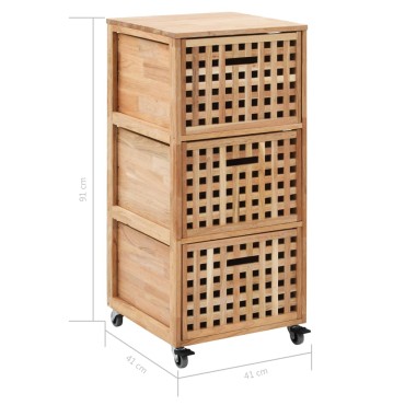 vidaXL Ντουλάπι Μπάνιου 41x41x91cm από Μασίφ Ξύλο Καρυδιάς 1 τεμ.