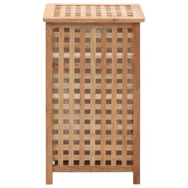 vidaXL Καλάθι Απλύτων 39 x 39 x 65 εκ. από Μασίφ Ξύλο Καρυδιάς