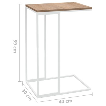 vidaXL Τραπέζι Βοηθητικό Λευκό 40x30x59cm από Επεξεργασμένο Ξύλο 1 τεμ.