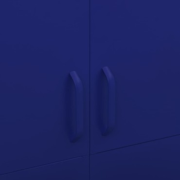 vidaXL Ντουλάπα Ναυτικό Μπλε 90x50x180cm από Ατσάλι 1 τεμ.