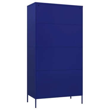 vidaXL Ντουλάπα Ναυτικό Μπλε 90x50x180cm από Ατσάλι 1 τεμ.