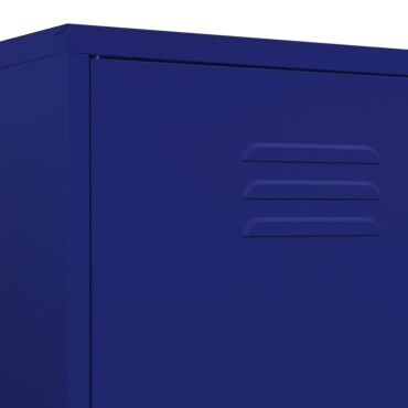 vidaXL Ντουλάπα Ναυτικό Μπλε 90x50x180cm από Ατσάλι 1 τεμ.