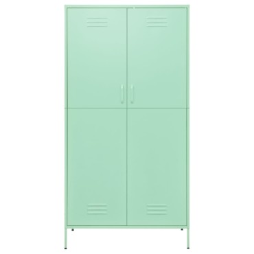 vidaXL Ντουλάπα Χρώμα Μέντα 90x50x180cm από Ατσάλι 1 τεμ.