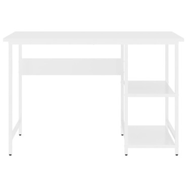 vidaXL Γραφείο Υπολογιστή Λευκό 105x55x72cm από MDF και Μέταλλο 1 τεμ.