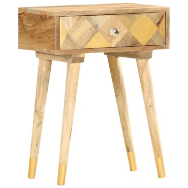 vidaXL Κομοδίνο 43x30x58cm από Μασίφ Ξύλο Μάνγκο 1 τεμ.