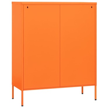 vidaXL Συρταριέρα Πορτοκαλί 80x35x101,5cm από Ατσάλι 1 τεμ.