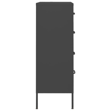 vidaXL Συρταριέρα Ανθρακί 80x35x101,5cm από Ατσάλι 1 τεμ.