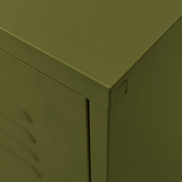 vidaXL Έπιπλο Τηλεόρασης Πράσινο Λαδί 105x35x50cm από Ατσάλι