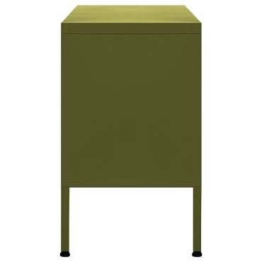vidaXL Έπιπλο Τηλεόρασης Πράσινο Λαδί 105x35x50cm από Ατσάλι