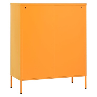 vidaXL Ντουλάπι Αποθήκευσης Μουσταρδί 80x35x101,5cm Ατσάλινο 1 τεμ.