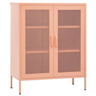 vidaXL Ντουλάπι Αποθήκευσης Ροζ 80x35x101,5cm Ατσάλινο 1 τεμ.