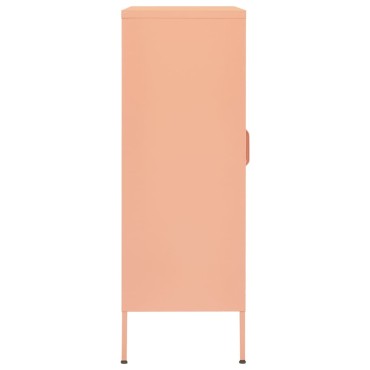 vidaXL Ντουλάπι Αποθήκευσης Ροζ 80x35x101,5cm Ατσάλινο 1 τεμ.