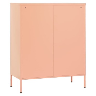 vidaXL Ντουλάπι Αποθήκευσης Ροζ 80x35x101,5cm Ατσάλινο 1 τεμ.