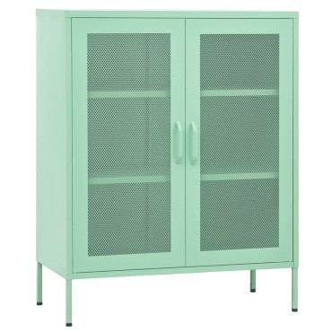 vidaXL Ντουλάπι Αποθήκευσης Χρώμα Μέντα 80x35x101,5cm Ατσάλινο 1 τεμ.