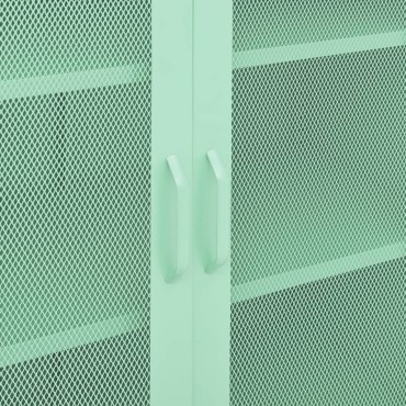 vidaXL Ντουλάπι Αποθήκευσης Χρώμα Μέντα 80x35x101,5cm Ατσάλινο 1 τεμ.