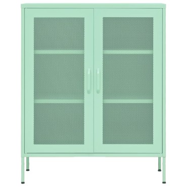 vidaXL Ντουλάπι Αποθήκευσης Χρώμα Μέντα 80x35x101,5cm Ατσάλινο 1 τεμ.