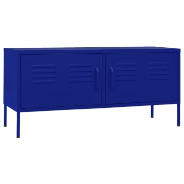 vidaXL Έπιπλο Τηλεόρασης Ναυτικό Μπλε 105x35x50cm από Ατσάλι