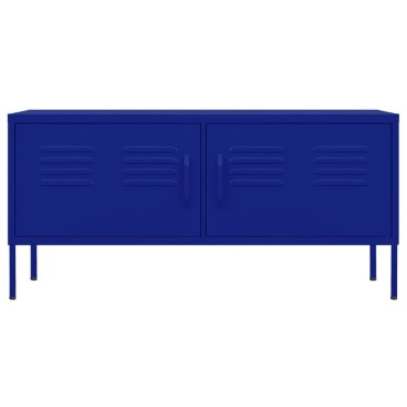 vidaXL Έπιπλο Τηλεόρασης Ναυτικό Μπλε 105x35x50cm από Ατσάλι
