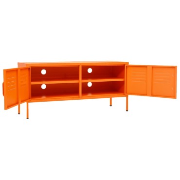 vidaXL Έπιπλο Τηλεόρασης Πορτοκαλί 105x35x50cm από Ατσάλι
